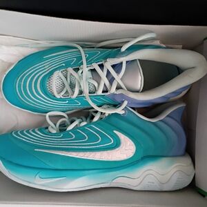 Teal and White Athletic Sneakers